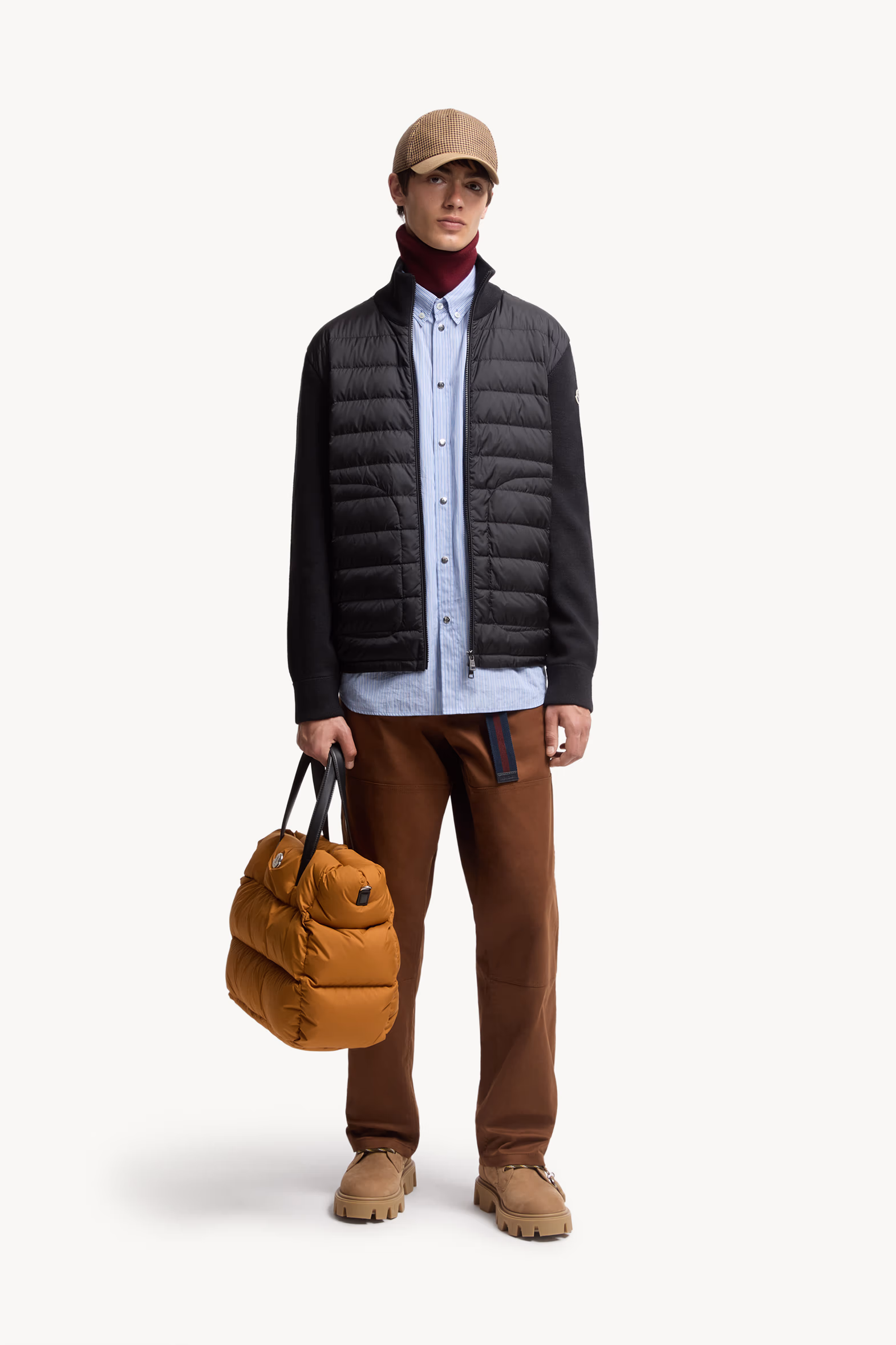 Padded Zip-Up Cardigan Men Black Moncler 0